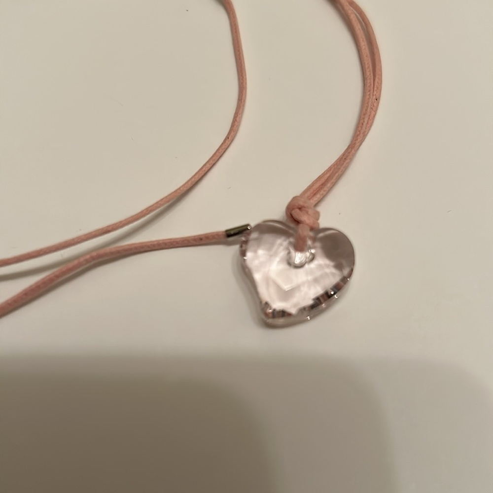 Swarovski Pink Crystal Heart Necklace